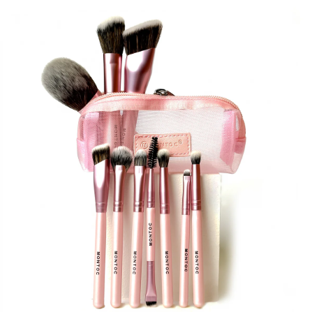 Kit de brochas Viajero Luna Pink Montoc